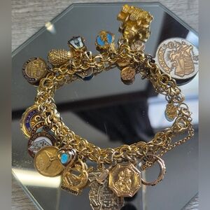 Gold And Silver Charm Bracelet
